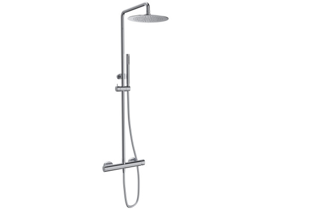 Bright Chrome LOOP K shower tap by Sanycces side view right