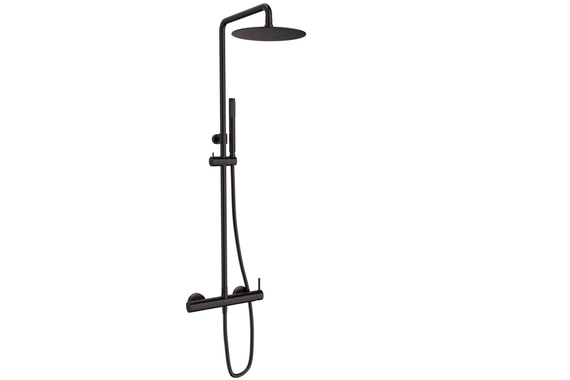 Brushed Grey LOOP single-lever shower tap by Sanycces side view
