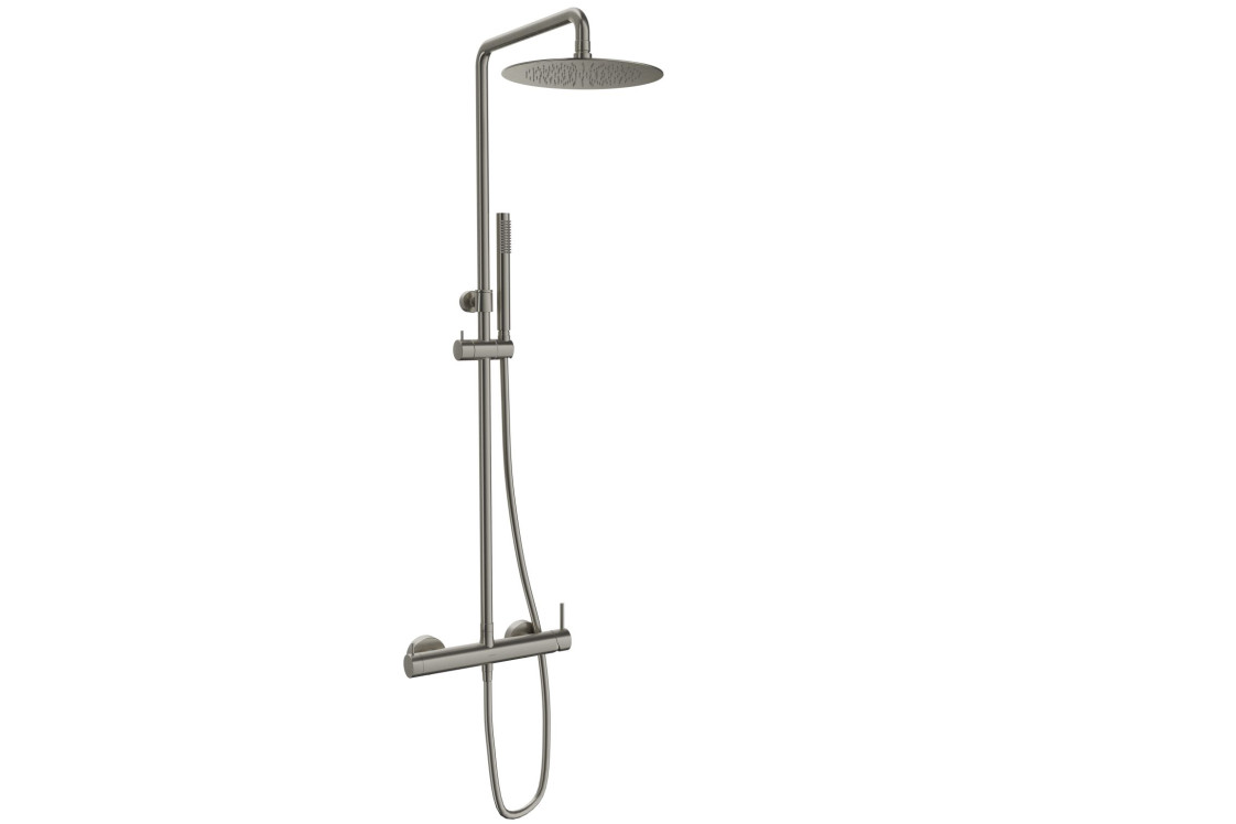 Brushed Chrome LOOP single-lever shower tap by Sanycces