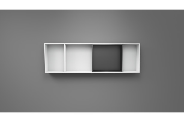 KABANE horizontal cabinet front view with accessories