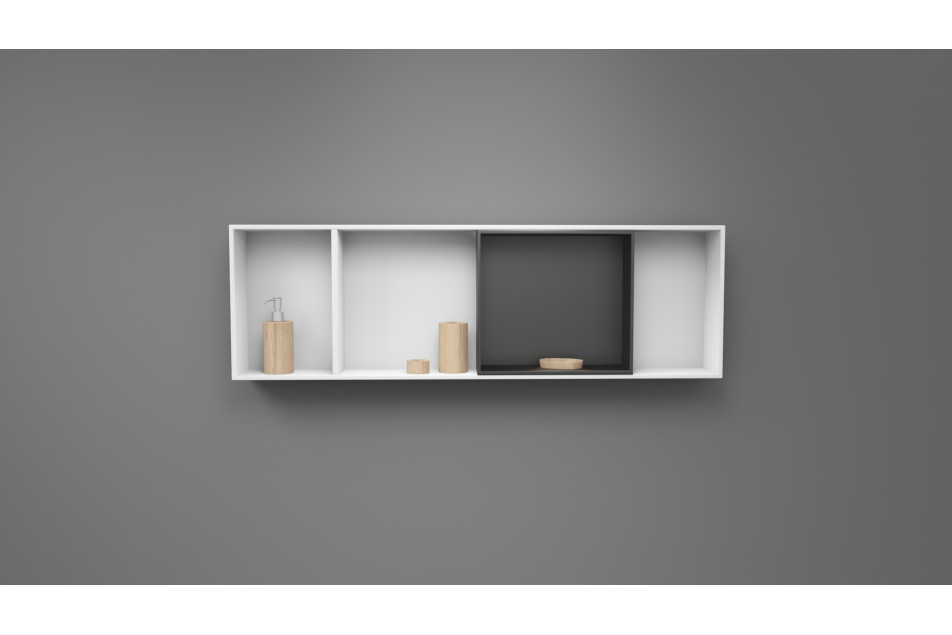 KABANE horizontal cabinet front view with accessories