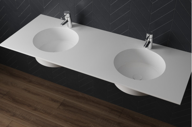 MATAIVA single washbasin in Krion® front view