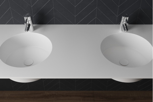 MATAIVA single washbasin in Krion® top view