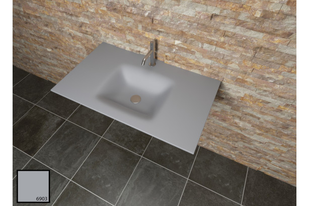 AGATE sink unit in grey KRION®