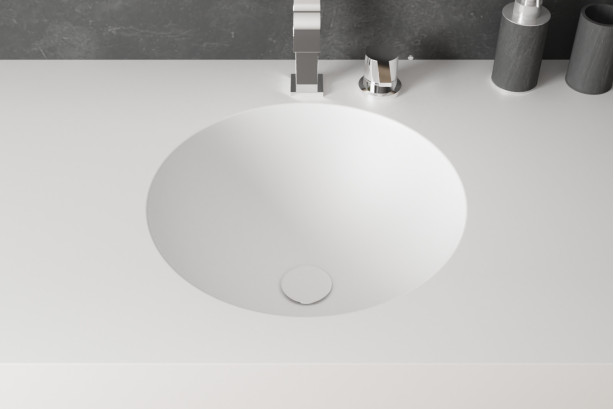 MOOREA single washbasin in Krion® top view