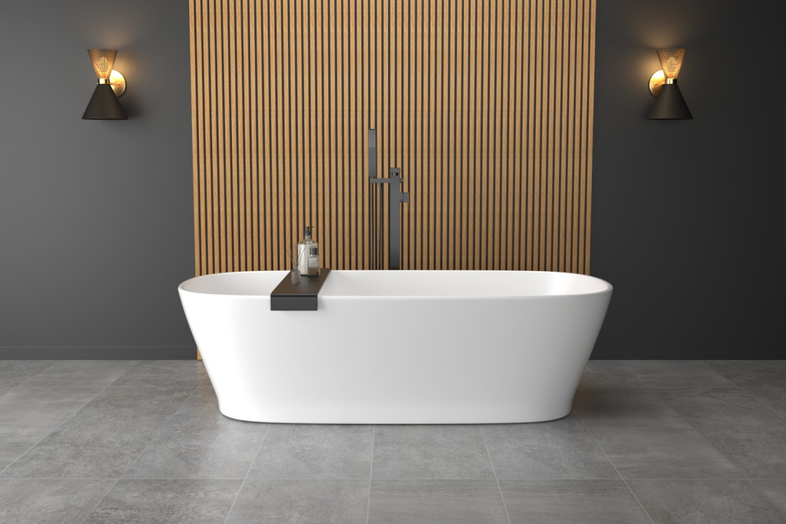 SLIM designer bath 1700X800 in Krion® front view