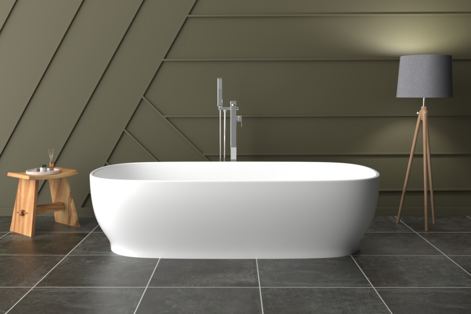 PURE freestanding bath in Krion® front view