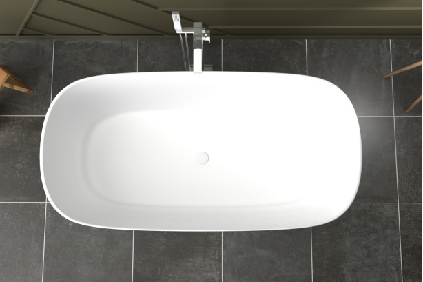 PURE freestanding bath in Krion® top view