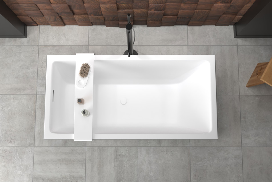 MODUL GREY bath in Krion® top view