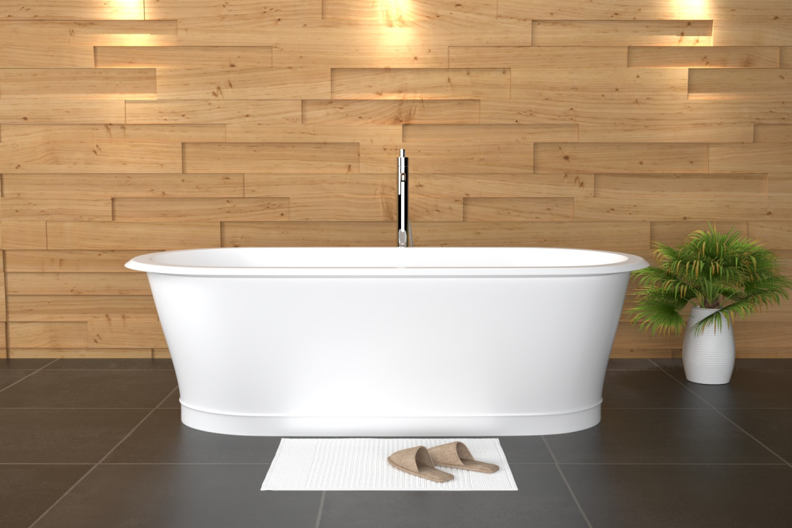 Freestanding CLASSIC bath in acrylic front view