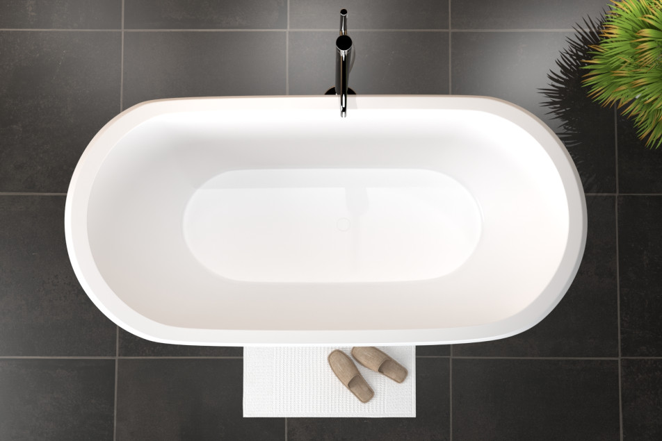 Freestanding CLASSIC bath in acrylic top view