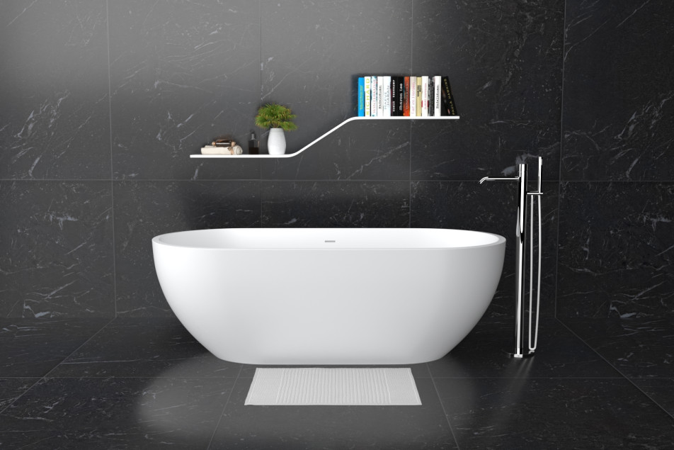 Freestanding RONDO bath in acrylic front view