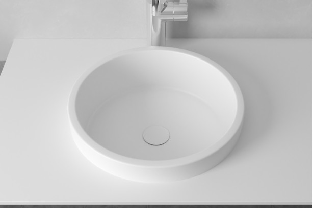 LUANIVA double washbasin in Krion® top view
