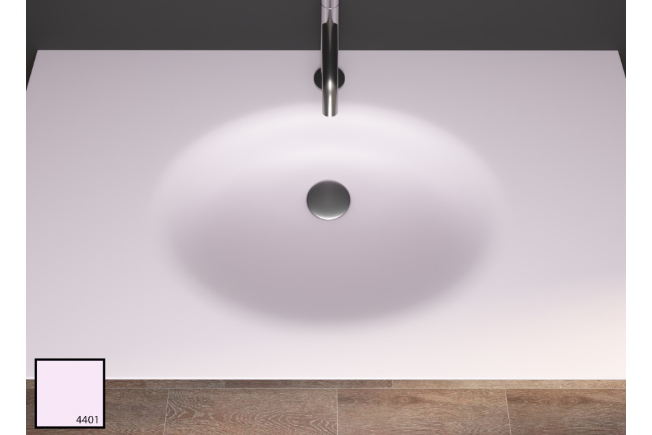 Sink unit in pink light KRION® top view