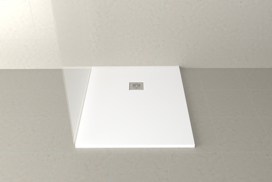 LOGIC SanyLite Gel coat rectangular shower tray front view