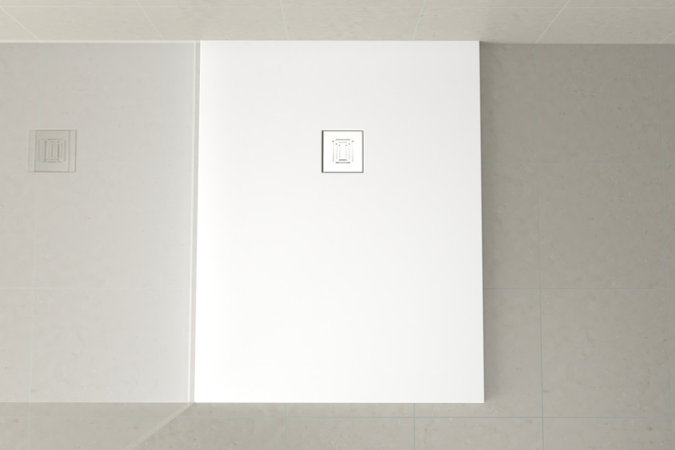 LOGIC SanyLite Gel coat rectangular shower tray top view