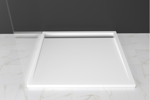 RAS Krion® square shower tray front view