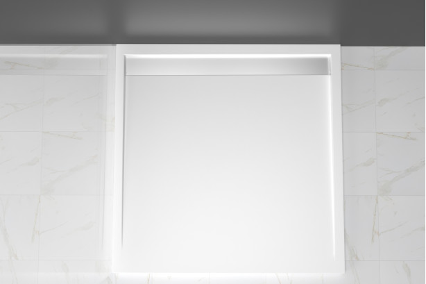 RAS Krion® square shower tray front view
