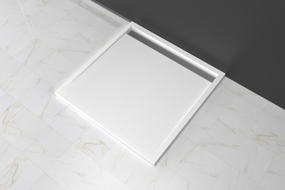 RAS Krion® square shower tray side view