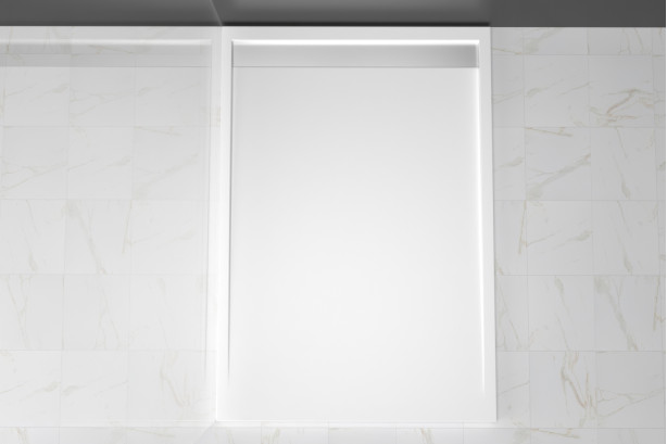 RAS Krion® small rectangular shower tray top view