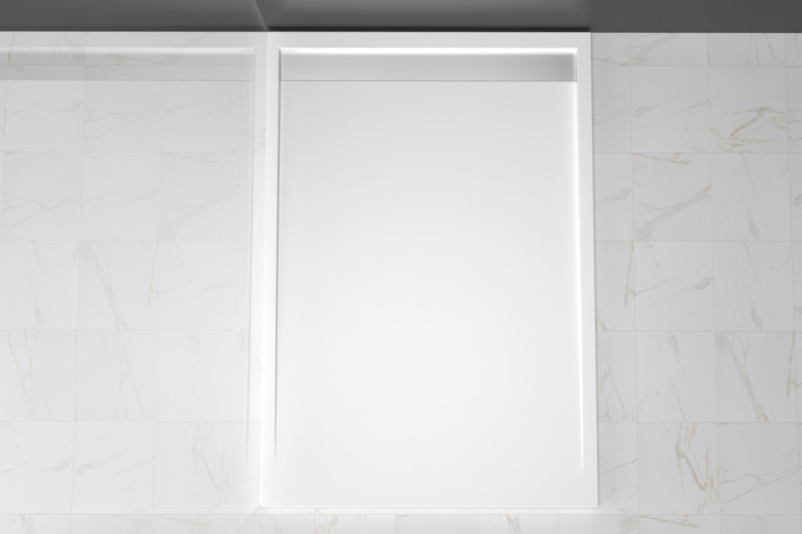 RAS Krion® small rectangular shower tray top view