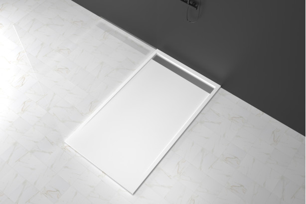 RAS Krion® rectangular shower tray side view