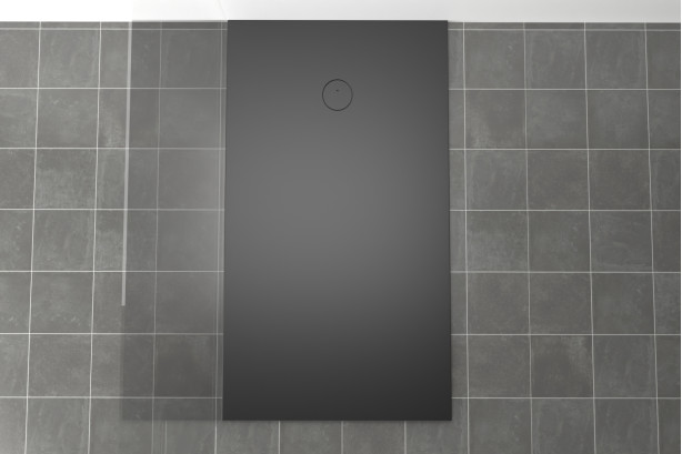 LINE Krion® rectangular shower tray black top view