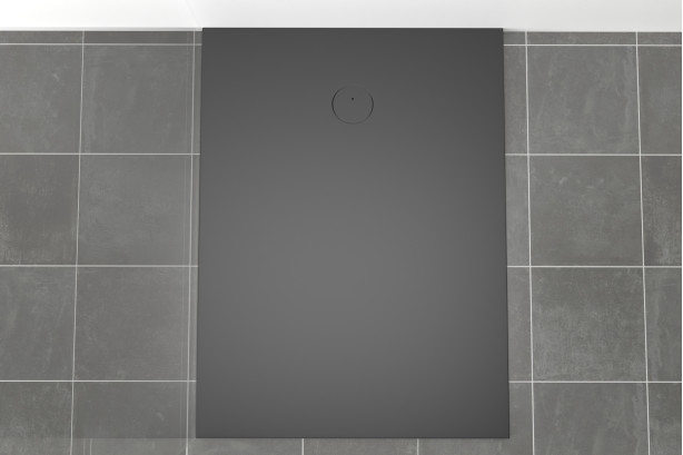 LINE Krion® square shower tray white front view