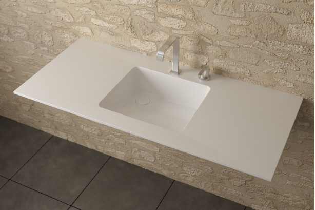CHENGIRO single washbasin in Krion® front view