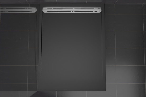 SLOPE Krion® square shower tray black top view