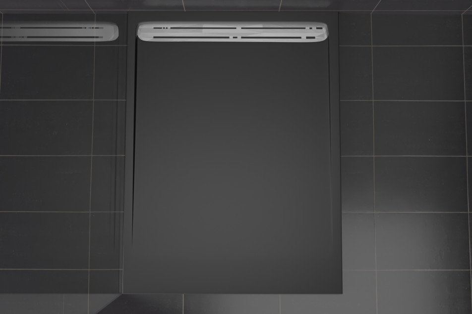SLOPE Krion® square shower tray black top view