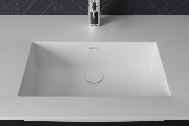 CHANCEL single washbasin in Krion® top view