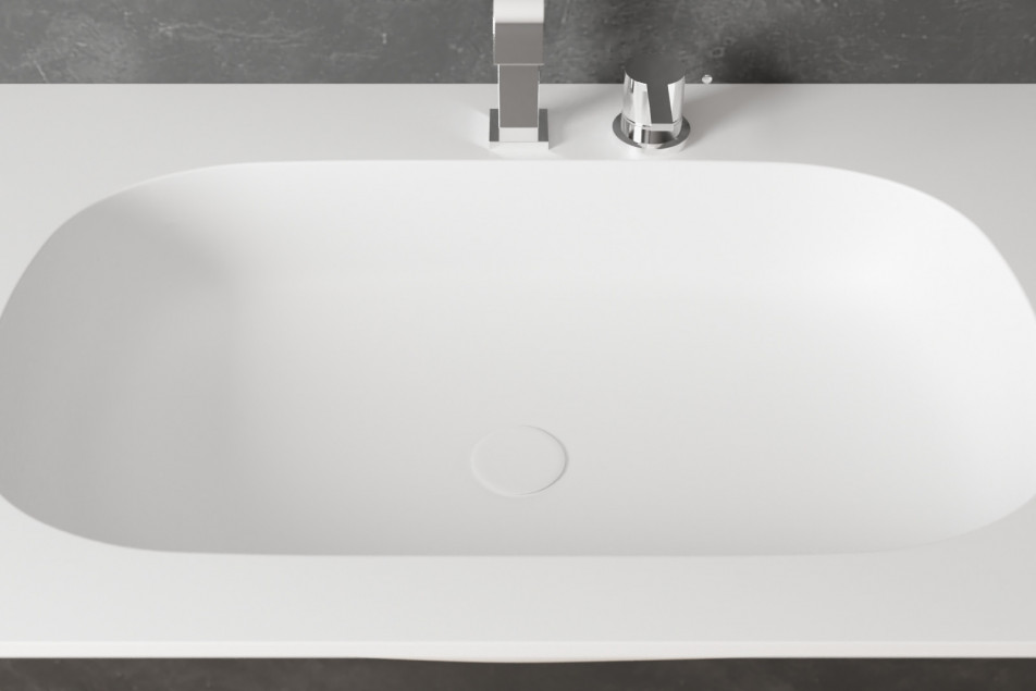 PARNAY single washbasin in Krion® top view