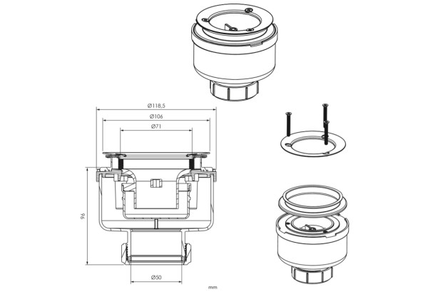 Sanycces vertical plug for shower trays