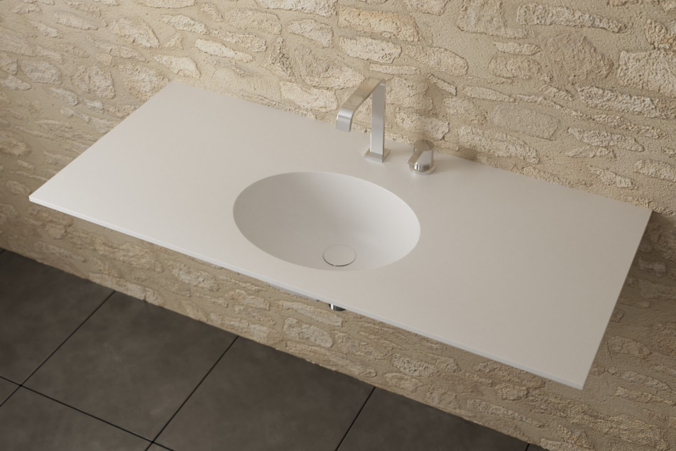TAHAA KRION® single sink unit side view
