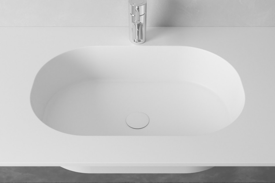 TONNARA single washbasin in Krion® top view