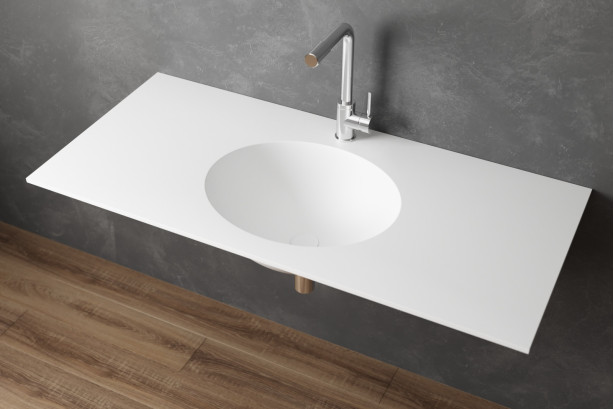 OUVEA single washbasin in Krion® front view