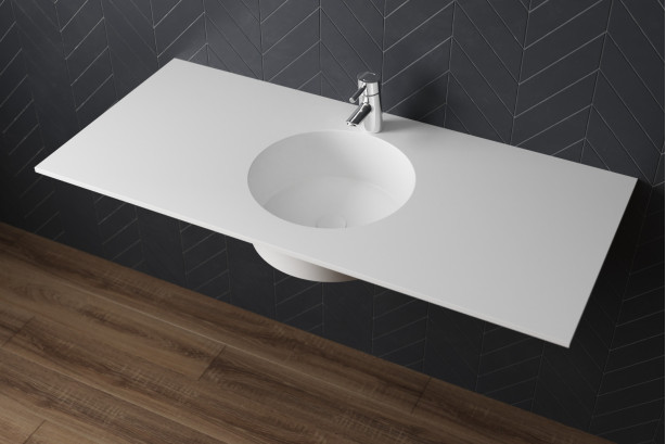 MATAIVA single washbasin in Krion® front view