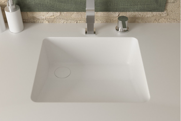 CHENGIRO single washbasin with Krion® top view