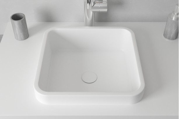 KRION® double sink CORDOUAN side view