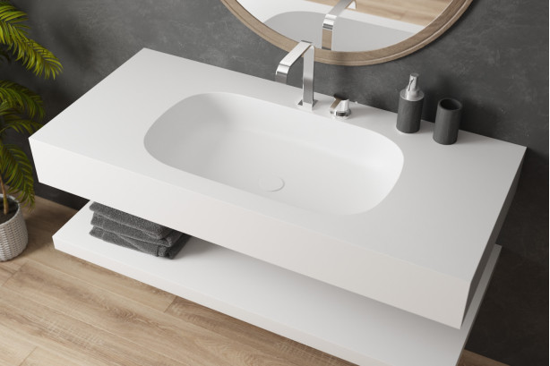 PARNAY KRION® single sink unit front view