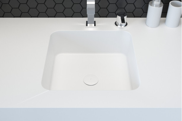 CAVALLO single washbasin in Krion® top view