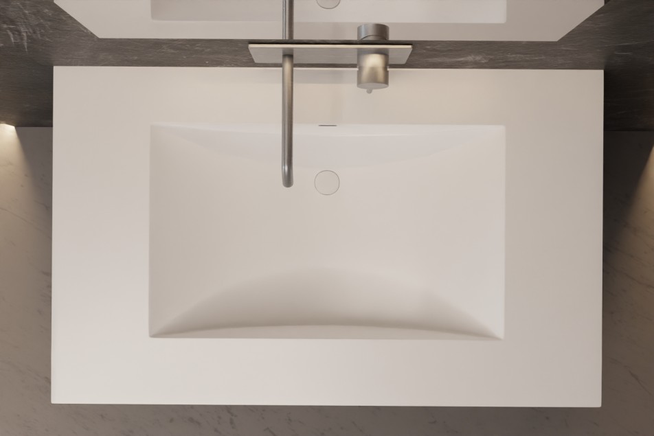 COOK KRION® single sink unit top view