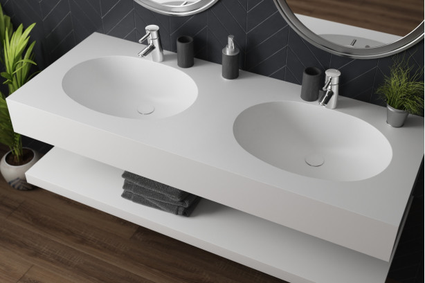 BERNIER double sink by CORIAN®