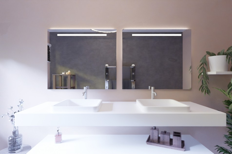 NEANE 70 mirror front view with washbasin top