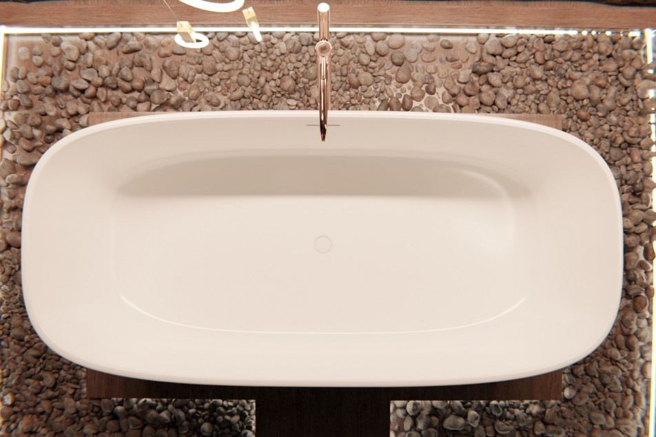 TEMPO acrylic freestanding bathtub top view