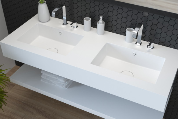 HUMMOCK double sink by CORIAN®