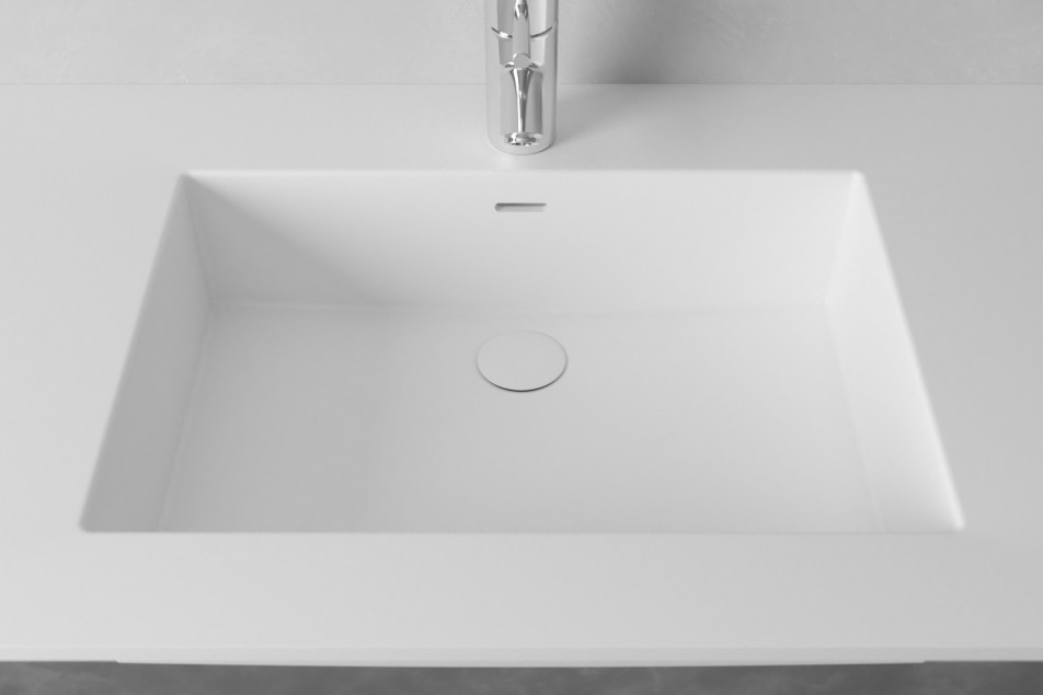 Simple vasque sur plan CABRITS en Krion® vue de dessus