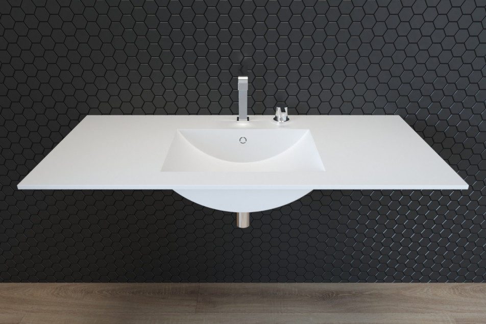 MELVILLE single washbasin in CORIAN® front view