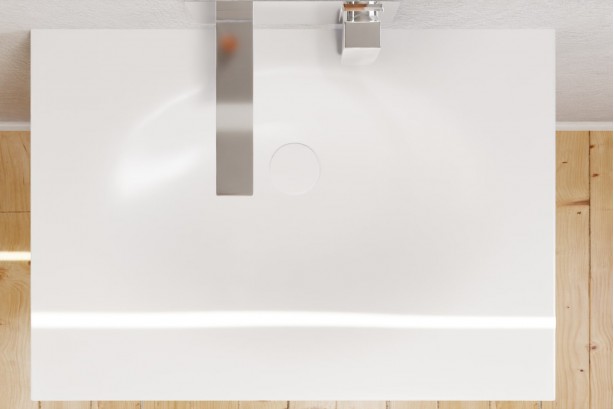 Oak Jura Rivage 1-drawer single washbasin unit 60 top view